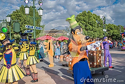 Mickeyâ€™s Storybook Express`s Parade at Shanghai Disneyland in Shanghai, China Editorial Stock Photo